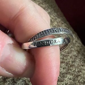 Pandora pave CZ entwined 925 ring